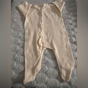 Gerber Cream Knit Footed One-Piece